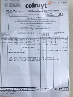 Cornet 6x33cl in Colruyt 4,39€