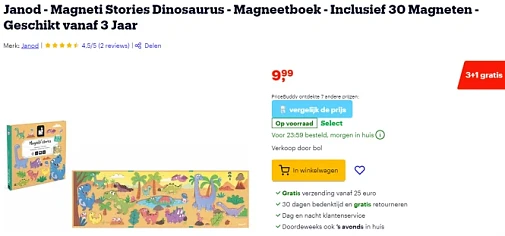 -25% korting op Janod magneetboeken bij Bol