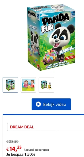 -50% Panda fun spel bij Dreamland 🌈