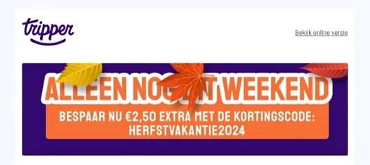 €2,50 korting Tripper