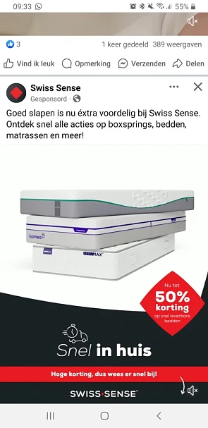 Acties van Swiss Sense
