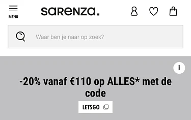 Kortingscode sarenza