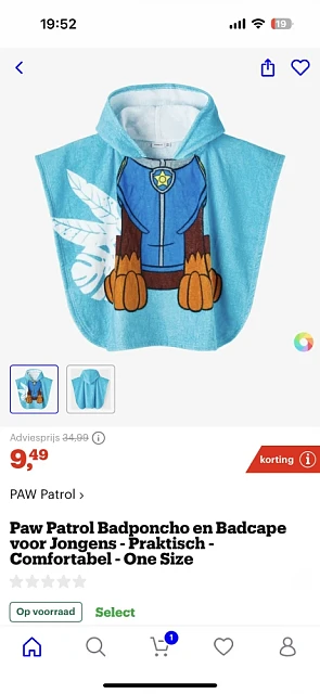 Paw patrol badponcho en badcape