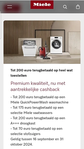 Miele cashback