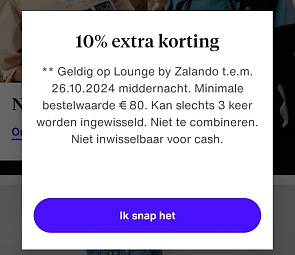 10% extra korting bij Zalando Lounge