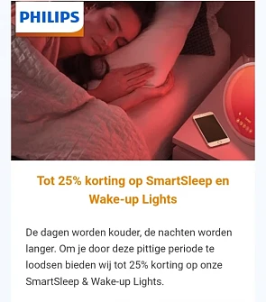 25% korting op SmartSleep & Wake-up Lights