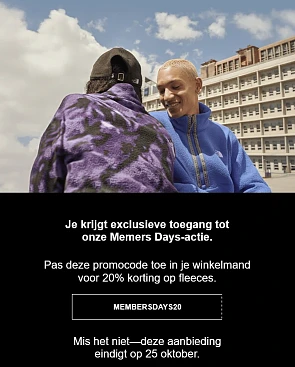 20% korting op fleeces bij The North Face