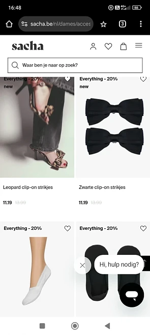 20% korting bij sacha