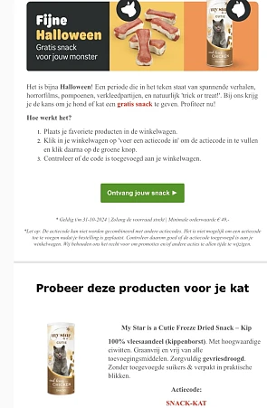 Gratis snack voor je kat