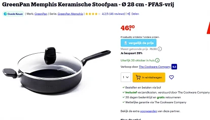 GreenPan Memphis Keramische Stoofpan - Ø 28 cm