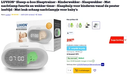 LUVION® Sheep-a-boo Slaaptrainer