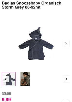 Badjas Snoozebaby €9,99