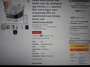 Waterfintein voor katten -50%