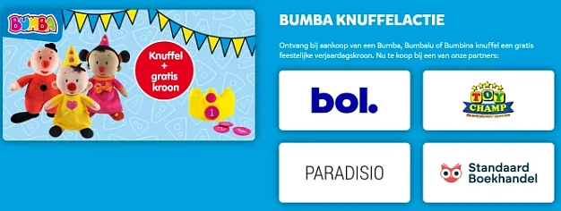 Gratis verjaardagskroon bij Bumba knuffel 🎈