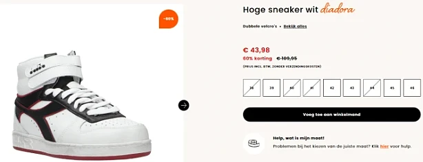 tot -60% op Diadora sneakers 👟 Berca