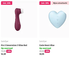 Tot -50% op toys en accessoires 👄