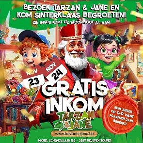 Sinterklaas bij Tarzan & Jane + gratis inkom
