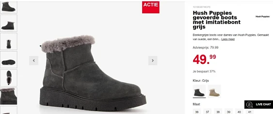 -37% op gevoerde Hush Puppies boots 🥾