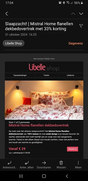 Libelle shop flannelen dekbedovertrek