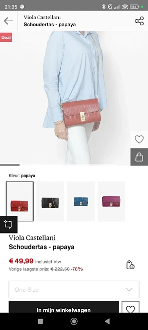 Viola castellani handtas aan 78% korting