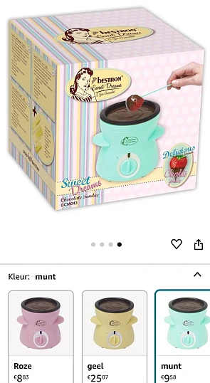 Chocoladefondue set