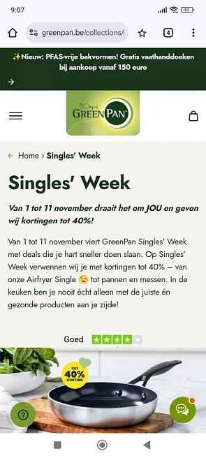 GreenPan: tot 40% korting