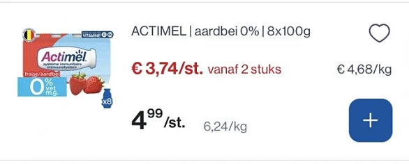 Actimel goedkoper