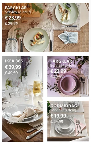 20% korting op selectie servies bij Ikea