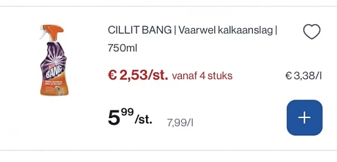 Cillit bang goedkoper