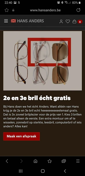 Hans Anders acties bril