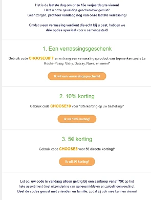 Newpharma verjaardag korting of geschenbox 03/11/2024