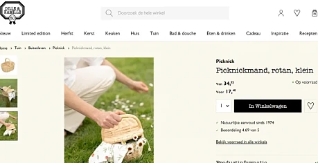-50% Picknickmand, klein 🧺