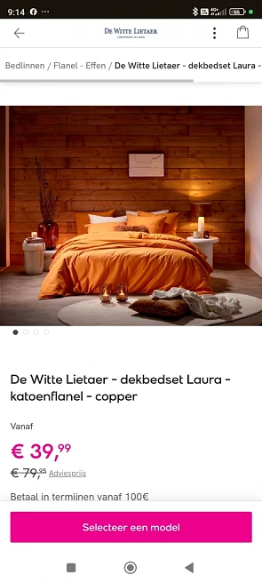 De Witte Lietaer dekbed voor de helft van de prijs