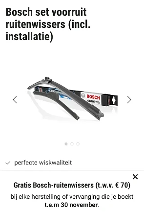 Carglass gratis set bosch-ruitenwissers