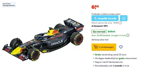 Formule 1 wagen van Max Verstappen voor slechts €6.64