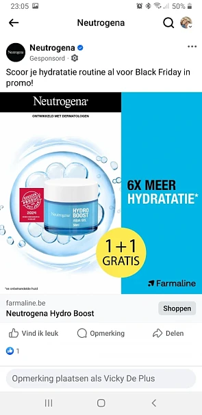 Farmaline Neutrogena Hydro Boost Aqua Gel