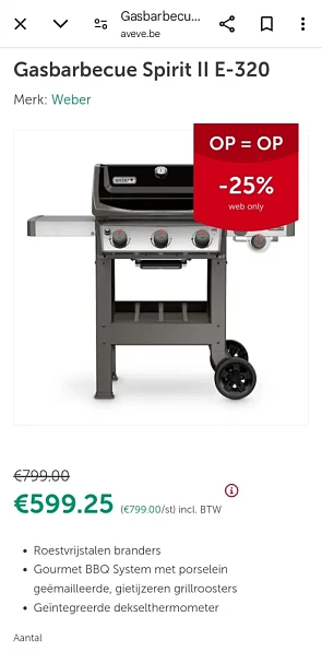 Weber Gasbarbecue Spirit II E-320