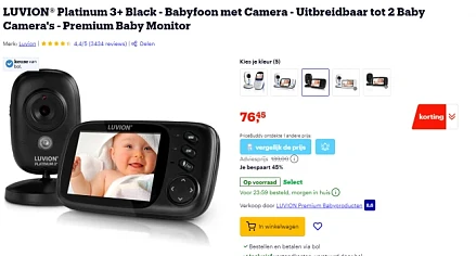 Tot -49% babyfoons LUVION 👶