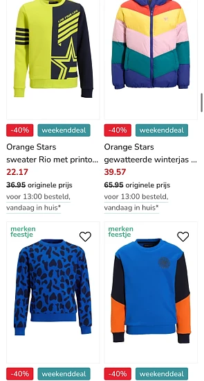 Kleertjes.com weekendactie