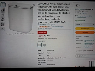 Afvalemmer om op te hangen -25%