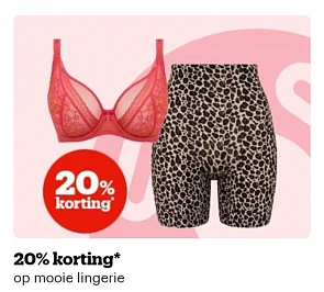 20% korting op mooie lingerie
