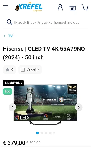Hisense QLED TV 4K 55A79NQ (2024) - 50 inch