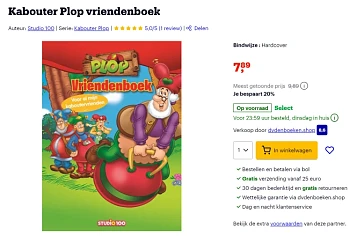 -20% Vriendenboek Kabouter Plop