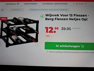 Wijnrek Voor 12 Flessen -68%