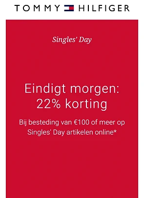 22% korting bij Tommy Hilfiger