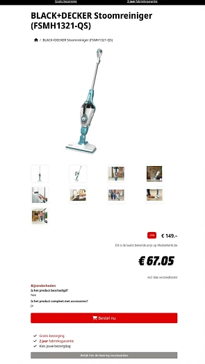 Black & Decker stoomreiniger