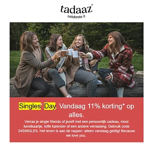 -11% op alles bij Tadaaz ✨