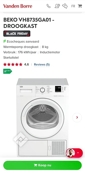 Beko VH8735GA01 droogkast