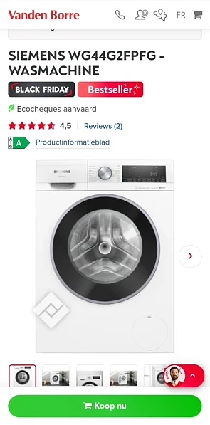 SIEMENS WG44G2FPFG WASMACHINE