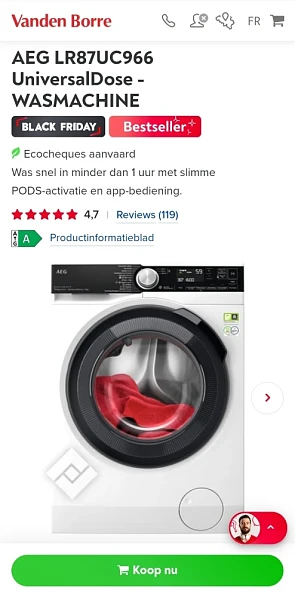 AEG LR87UC966 UniversalDose WASMACHINE